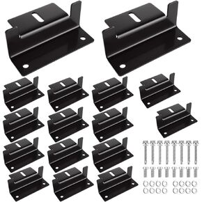 16PCS Solar Panel Mounting Brackets Black Solar Panel z Brackets Lightweight Aluminum Corrosion-Free for RVs, Trailers, Vans, Campers, Boats, Walls, Roof Solar Panel Mounting Z Brackets