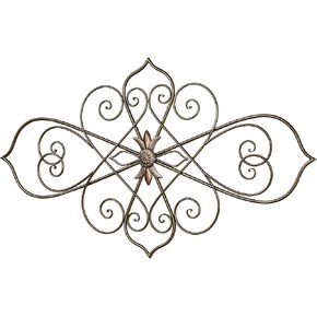 Touch of Class Potter Decorative Metal Wall Grille Light Bronze | Scrollling Designs | Taditional Style Decor for Bedroom, Living Room, Bathroom, Foyer, Entryway
