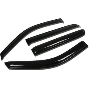 DNA MOTORING WVS-232 Dark Smoke Vent Window Visor Deflector Rain/Sun Guard (4pcs), 1 Pack