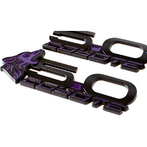 MF Auto Designs - V4 Coyote 5.0 Fender Badges (Pair) - Purple V4-COYFEND-PURP V4 Coyote Fender Badges