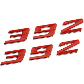 Pair Set 392 Passenger & Driver Side Rear Badge Emblem Body Nameplate Raised Sticker Decal (Gloss Black)