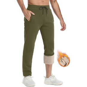 TACVASEN Men's Fleece Winter Pants Warm Sherpa Lined Sweatpants Heavyweight Thermal Lounge Athletic Track Jogger Pants