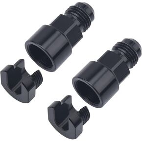 EVIL ENERGY 6AN Male to 3/8" Quick-Disconnect Female EFI Fuel Rail Fitting Aluminum 2PCS