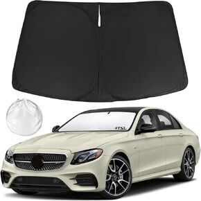 Windshield Sunshade - Custom for Audi Q3 2019-2024 Premium, Premium Plus, Prestige S-Line, SUV [Thickened 4 Layers UV & Heat Protection] Foldable Sunshade Windshield Accessories with Storage Bag