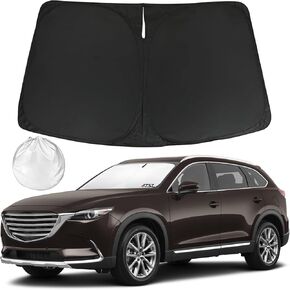 Windshield Sunshade - Custom for Audi Q3 2019-2024 Premium, Premium Plus, Prestige S-Line, SUV [Thickened 4 Layers UV & Heat Protection] Foldable Sunshade Windshield Accessories with Storage Bag