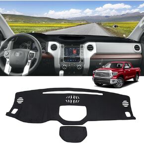 ZZEQYG Dash Cover for Toyota Tundra 2014-2021 Accessories Flannel Dashboard Cover Dash Mat Center Console Cover Sunshield Protector Pad (Without HUD)