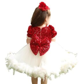 Tulle Midi Girl Dress - Blush Knee Length Puffy Seguin Outfit - Elegant Tulle Skirt for Girls - Blush Baby Clothes - Perfect for Christmas, Weddings & Special Occasions (Blush, 3 years)