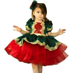 Tulle Midi Girl Dress - Blush Knee Length Puffy Seguin Outfit - Elegant Tulle Skirt for Girls - Blush Baby Clothes - Perfect for Christmas, Weddings & Special Occasions (Blush, 3 years) in Kuwait