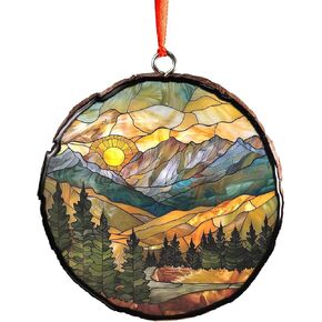 Cardinal Ornament Christmas Family Ornaments Wooden Personalized Christmas Ornaments Resin Christmas Ornament 2024 Wood Slice Resin Christmas Tree Ornaments for Family