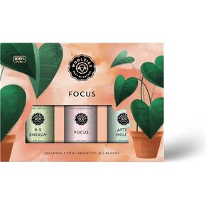 Focus Essential Oil Set of 3 | Pure and Natural Essential Oils for Home, Office, Diffuser | Premium Aromatherapy Blends for Productivity, and Relaxation | 9-5 Energy, Focus, and After Hours