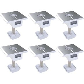 Adjustable Solar Middle Clamps Solar Mount Bracket Solar Panel Middle Clips Roof Mount Mid Clamp for Securing 30mm - 50mm Thick Solar Panels to Rails (Adjustable Mid Clamp 12 Pack)