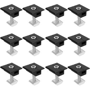 Adjustable Solar Middle Clamps Solar Mount Bracket Solar Panel Middle Clips Roof Mount Mid Clamp for Securing 30mm - 50mm Thick Solar Panels to Rails (Adjustable Mid Clamp 12 Pack) in Kuwait