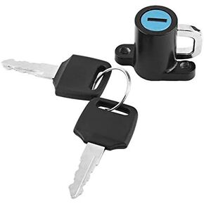 Motorcycle Helmet Lock, Universal Mount Helmet Lock Aluminum Alloy Motorbike Helmet Lock Hanging Hook with 2 Keys Set Popular