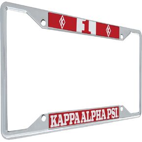 Desert Cactus Kappa Alpha Psi Line Number # License Plate Frame Car Tag Holder for Front or Back of Car (#1 License Plate Frame)