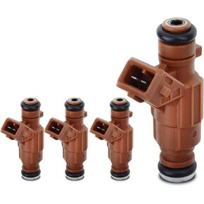 A-Premium Set of 4 Fuel Injectors Compatible with Saab 9-3 2000-2003 2.0L 2.3L, 9-5 2000-2009 2.3L, Replace# 0280156023