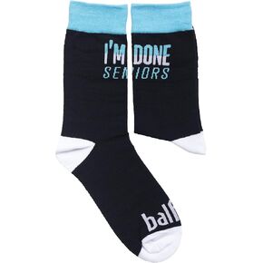 Senior Socks - Fun and Durable Cotton Crew Socks for Men and women, Imported and Machine Washable - Perfect Fit
