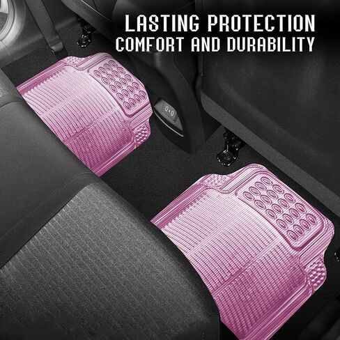 Aluminum Universal Car Floor Mats All Weather Car Mats Metallic Design Car Floor Liner for Sedan, SUVS, Truck and Vans Silver Car Floor Mats Full Set 4 Pcs for Women,Cute Girly in Saudi Arabia