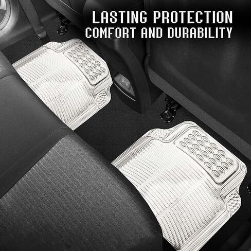 Aluminum Universal Car Floor Mats All Weather Car Mats Metallic Design Car Floor Liner for Sedan, SUVS, Truck and Vans Silver Car Floor Mats Full Set 4 Pcs for Women,Cute Girly in Saudi Arabia
