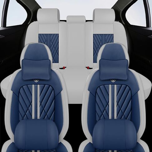 Car Seat Cover Fit for Nissan Titan 2004-2023,5 Seats Napa Leather Waterproof Anti-Slip Seat Cover,Airbag Compatible Easy to Install(Black) in Saudi Arabia