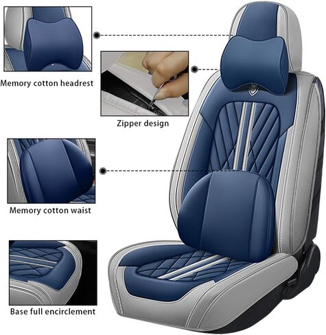 Car Seat Cover Fit for Nissan Titan 2004-2023,5 Seats Napa Leather Waterproof Anti-Slip Seat Cover,Airbag Compatible Easy to Install(Black) in Saudi Arabia