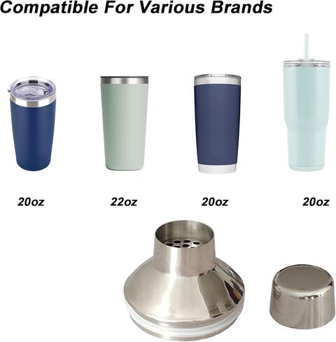 Cocktail Shaker Lids Compatible for YETI Rambler 20 oz Tumbler 20oz/16oz Pints/10oz Mug/10oz Lowball/24oz Mug Stainless Steel Replacement Lid for Yeti Cocktail Shaker Lid Suitable For Camping Outdoors in Saudi Arabia