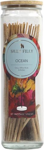 Velvet Musk Incense Sticks - Set of 80 (6" Each) in Glass Jar | Natural & Non-Toxic (Sleep) in Saudi Arabia