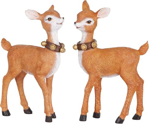 Topadorn Christmas Deer Tabletop Reindeer Figurine for Christmas Decor Indoor Decoration,2 Pack in Saudi Arabia