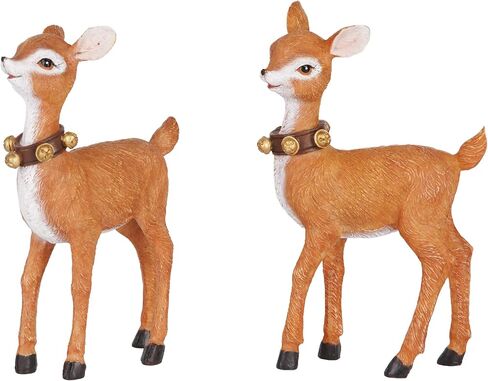 Topadorn Christmas Deer Tabletop Reindeer Figurine for Christmas Decor Indoor Decoration,2 Pack in Saudi Arabia