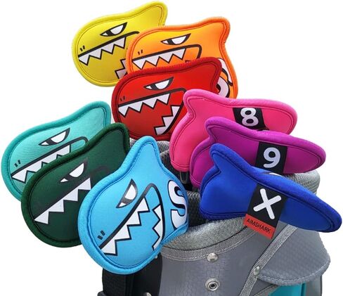 Palette Golf Iron Covers / 9pcs Set/Golf Head Covers/Golf Club Covers (Green) in Saudi Arabia