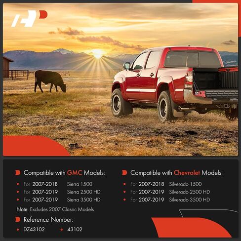 A-Premium Tailgate Assist Truck Tail Gate Lift Assist Shock متوافق مع Chevy Silverado وGMC Sierra 1500 2007-2018، HD 2500 3500 2007-2019 ممتص صدمات الباب الخلفي للشاحنة DZ43102 in Saudi Arabia