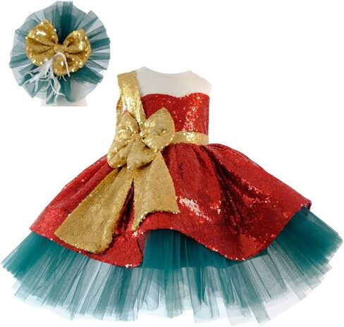 Tulle Midi Girl Dress - Blush Knee Length Puffy Seguin Outfit - Elegant Tulle Skirt for Girls - Blush Baby Clothes - Perfect for Christmas, Weddings & Special Occasions (Blush, 3 years) in Saudi Arabia