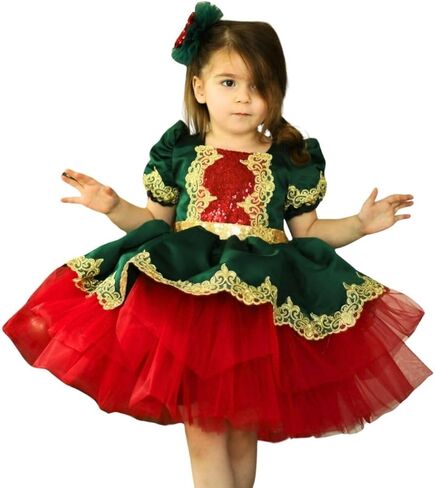 Tulle Midi Girl Dress - Blush Knee Length Puffy Seguin Outfit - Elegant Tulle Skirt for Girls - Blush Baby Clothes - Perfect for Christmas, Weddings & Special Occasions (Blush, 3 years) in Kuwait