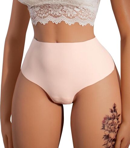 Hibluco Seamless High Waisted Thong For Women Underwear Sexy G String Panties in Saudi Arabia