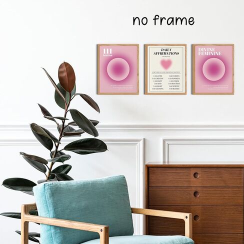KEUSPI Mind Body Soul Colorful Aura Energy Gradient Minimalist Y2K Wall Art Poster Posters Prints for Girls Bedroom Dorm Decor,Positive Spiritual Decorations Posters Unframed 8x10 Inches Set of 3 in Kuwait