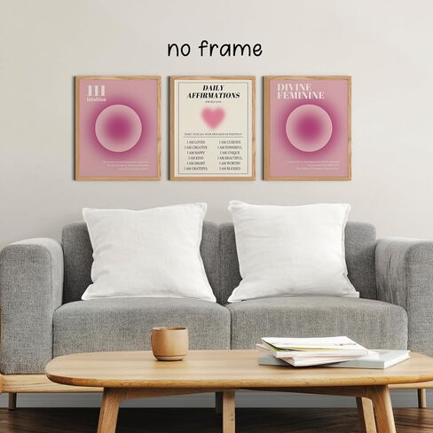 KEUSPI Mind Body Soul Colorful Aura Energy Gradient Minimalist Y2K Wall Art Poster Posters Prints for Girls Bedroom Dorm Decor,Positive Spiritual Decorations Posters Unframed 8x10 Inches Set of 3 in Kuwait