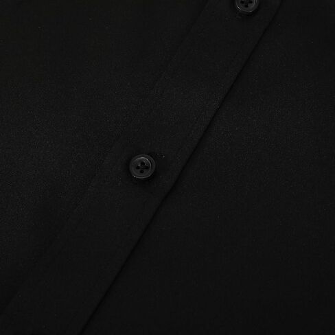 Men's Dress Shirt for Business & Casual - Black Button Long Sleeve - Office, Wedding, Dates Shirts in Saudi Arabia