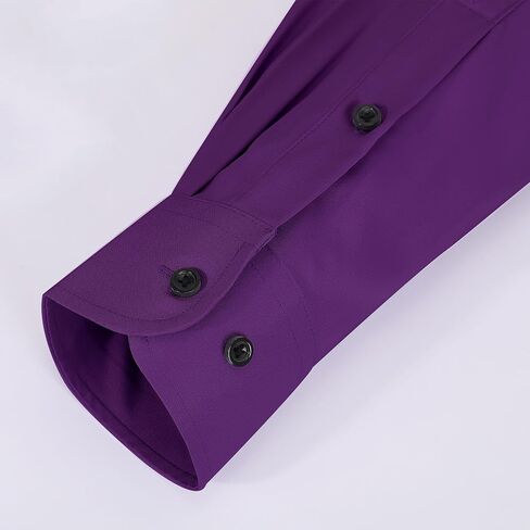 Men's Dress Shirt for Business & Casual - Black Button Long Sleeve - Office, Wedding, Dates Shirts in Saudi Arabia