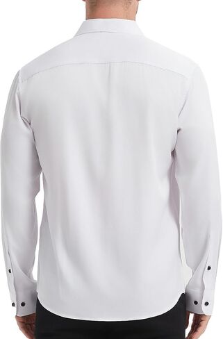 Men's Dress Shirt for Business & Casual - Black Button Long Sleeve - Office, Wedding, Dates Shirts in Saudi Arabia