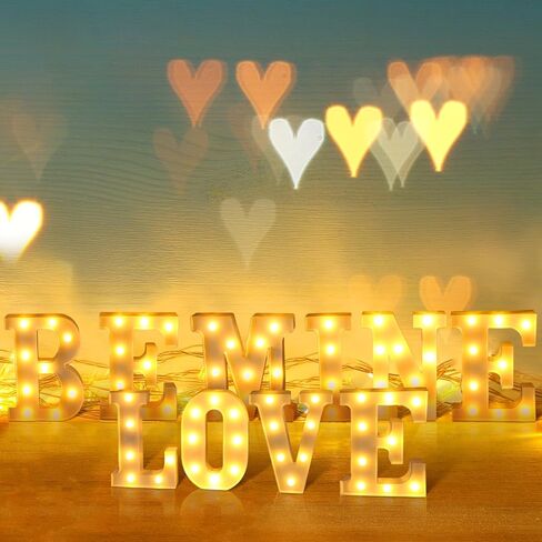 عيد الحب BE MINE LOVE Sign علامات سرادق ديكور للطاولة معلقة على الحائط لليلة رومانسية تعمل بالبطارية LED تضيء الحروف لقضاء العطلات وحفلات الزفاف وتزيين غرفة المنزل in Kuwait