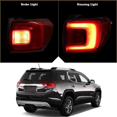 Right Passenger Side Outer Tail Light LED Rear Lamp Compatible for 2017 2018 2019 GMC Acadia With Bulbs 84108398 84709442 GM2805126 in Kuwait