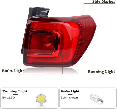 Right Passenger Side Outer Tail Light LED Rear Lamp Compatible for 2017 2018 2019 GMC Acadia With Bulbs 84108398 84709442 GM2805126 in Kuwait