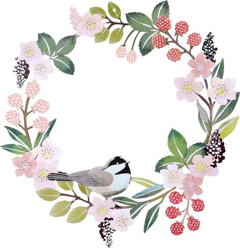 DUZYXI Round Metal Bird Wall Art Decor Metal Birds Mural Hanging Silhouette Bird and Flower Combination Patio Decor Suitable for Home Garden Living Room and Porch Party Art Decor-Purple in Saudi Arabia
