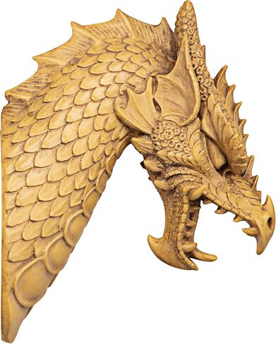 تصميم توسكانو EU91025 منحوتة حائط رأس الوحش التنين: مجموعة من قطعتين، مجموعة من قطعتين in Kuwait