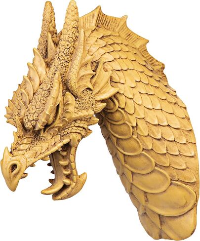 تصميم توسكانو EU91025 منحوتة حائط رأس الوحش التنين: مجموعة من قطعتين، مجموعة من قطعتين in Kuwait