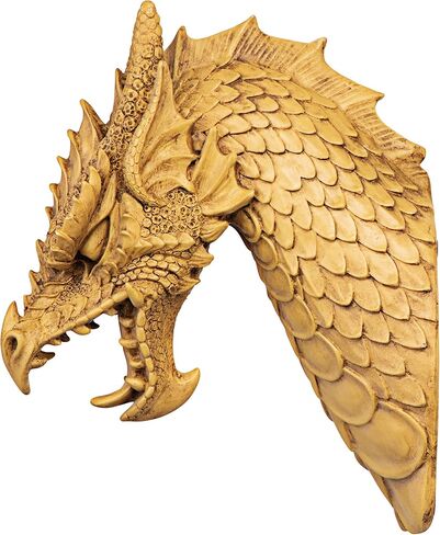 تصميم توسكانو EU91025 منحوتة حائط رأس الوحش التنين: مجموعة من قطعتين، مجموعة من قطعتين in Kuwait