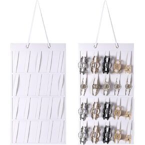 Claw Clip Organizer Hanging, Claw Clip Holder Organizer,Wall-Mount Hair Claw Display Holder, Hair Clip Storage Organizer, Claw Clips Storage for Women Girls, Claw Clips Holder for Wall, Closet, Door