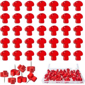 Wooden Mushroom Pushpins, 20pcs Decorative Thumbtack Cute Thumb Nails Mushroom Thumb Tacks for Home Office Classroom Photos Wall, Maps, Bulletin Board, Cork Boards Hanging Posters