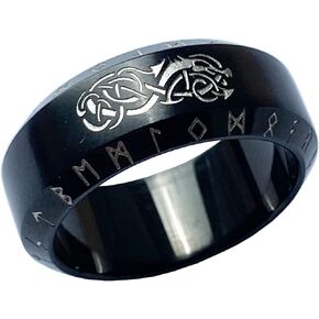 Elder Futhark Ring - Nordic alphabet Design Viking Jewelry Rings
