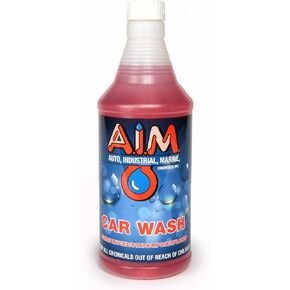 AIM Chemicals Car Wash - High Foam Formula Car Shampoo, Professional Car Wash Shampoo Compatible with Ceramic Coatings - Ideal for Foam Guns - Streak-Free Finish for Detailing - 1 Gal