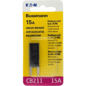Bussmann (BP/CB211-15-RP) 15 Amp Type-I ATM Mini Circuit Breaker